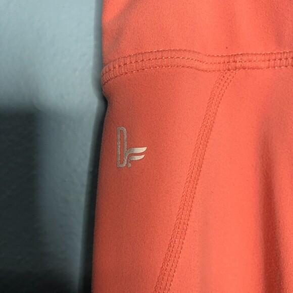 Fabletics Demi Lovato Womens Arielle Leggings Small Pink High-Waisted Zip Front - Picture 4 of 6